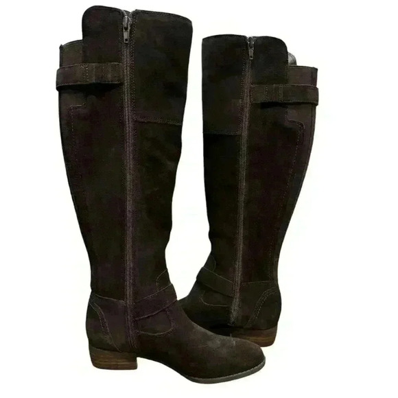 CROWN VINTAGE BLAZE BRIWN SUEDE KNEE HIGH RIDING BOOTS SIZE 6 - Picture 10 of 14